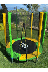 Hepitop 140 Cm Ev Ve Bahçe Tipi File Korumalı Büyük Boy Fileli Çocuk Oyun Alanı Trambolini