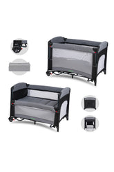 Mastic Anne Yanı Sallanır Cibinlikli Oyun Parkı Bebek Beşik 70x110 Cm