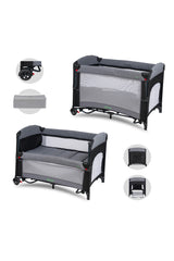 Mastic Anne Yanı Sallanır Cibinlikli Oyun Parkı Bebek Beşik 70x110 Cm