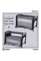 Mastic Anne Yanı Sallanır Cibinlikli Oyun Parkı Bebek Beşik 70x110 Cm