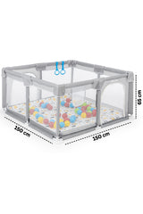 Playard Maxi Güvenli Bebek Ve Çocuk Oyun Alanı Oyun Parkı 150x150cm Oyun Matı Ve Topları