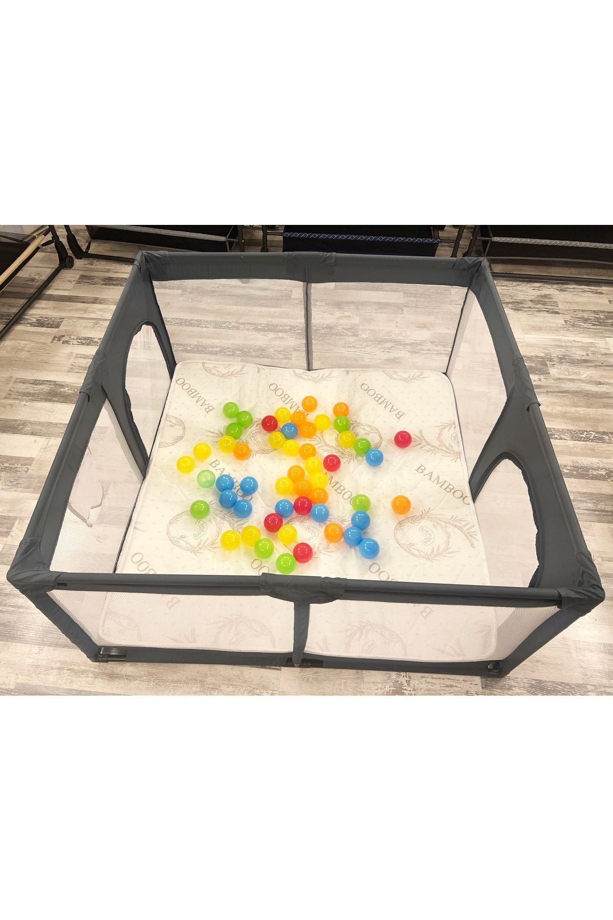 Bambu Konforlu 120x120 Oyun Alanına Uygun Sünger Oyun Parkı Oyun Alanı Bebek Yatağı