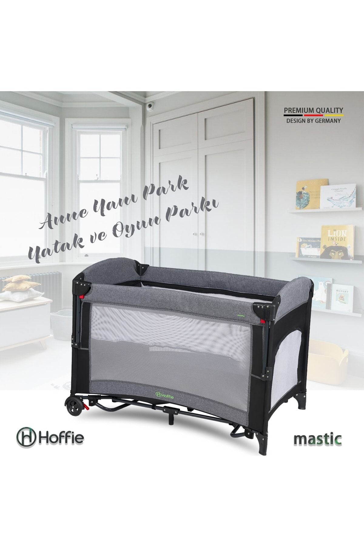 Mastic Anne Yanı Park Yatak Sallanır Oyun Parkı Cibinlikli Yatak Hediyeli 70x110 Cm