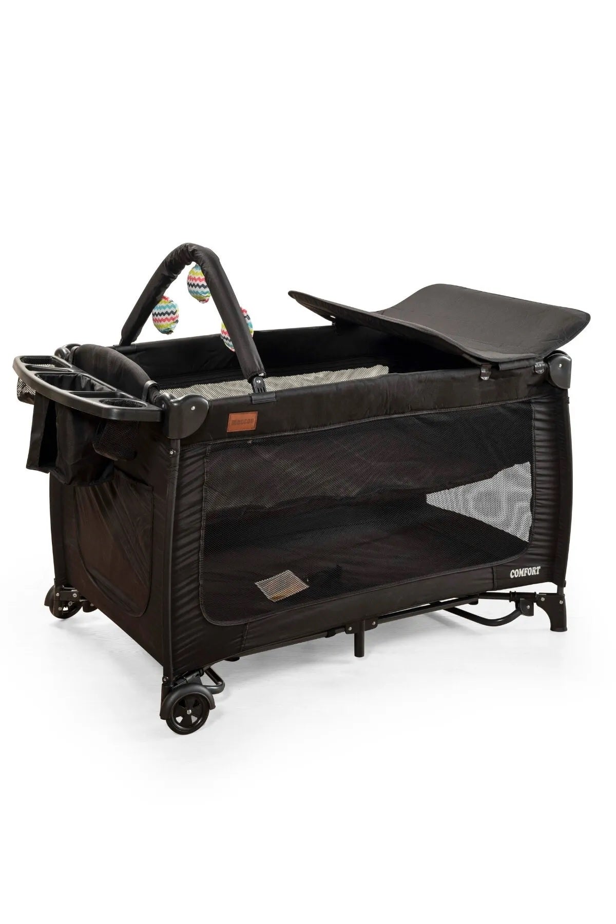 Mcn Comfier Park Yatak Sallanır Cibinlikli Oyun Parkı Beşik 70x110 Cm