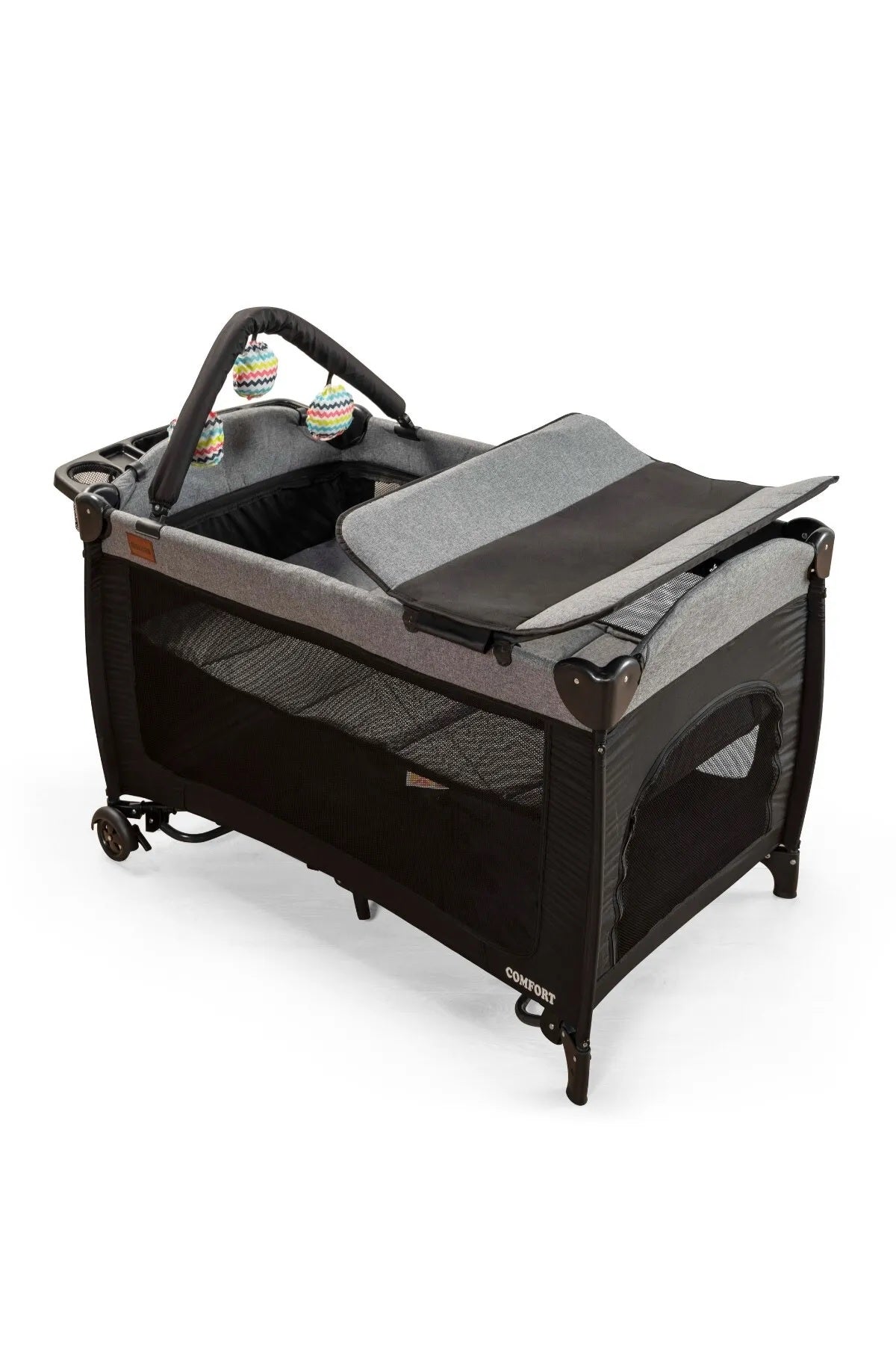 Mcn Comfier Park Yatak Sallanır Cibinlikli Oyun Parkı Beşik 70x110 Cm