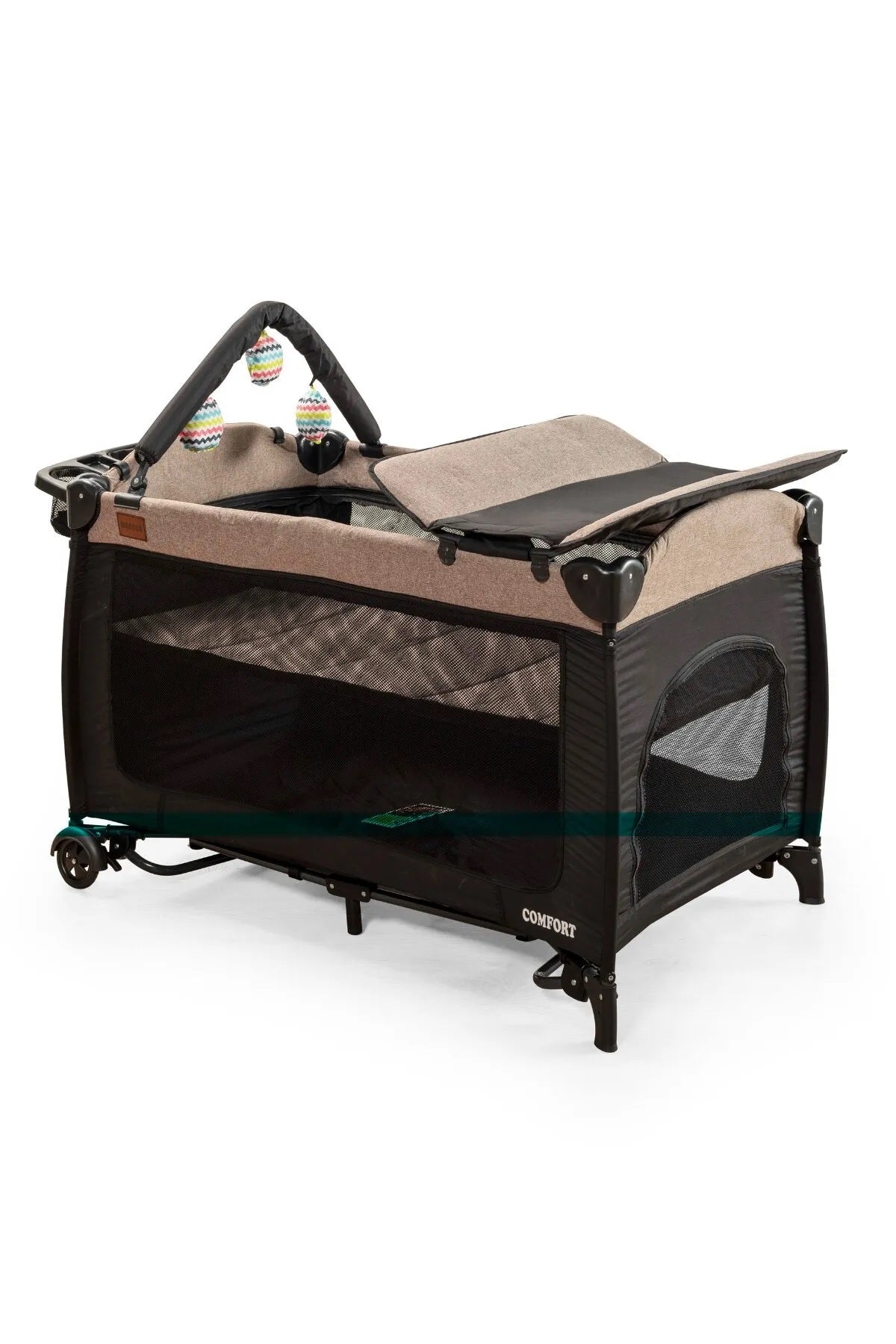 Mcn Comfier Park Yatak Sallanır Cibinlikli Oyun Parkı Beşik 70x110 Cm