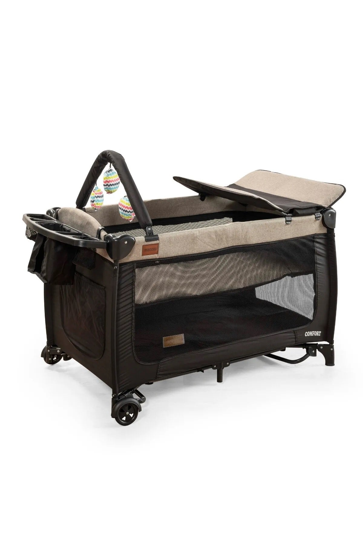 Mcn Comfier Park Yatak Sallanır Cibinlikli Oyun Parkı Beşik 70x110 Cm