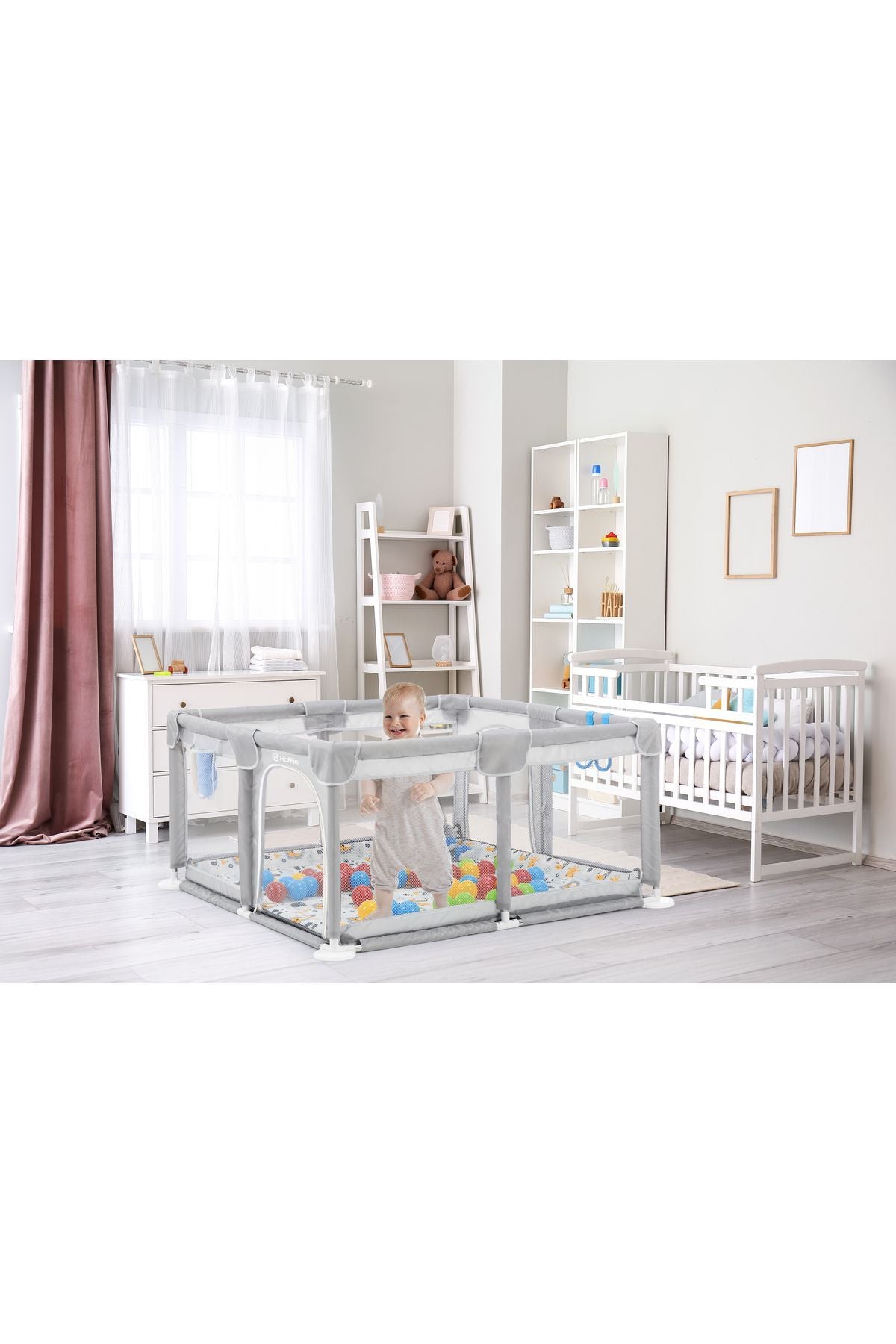 Original Playard Plus Güvenli Bebek Ve Çocuk Oyun Alanı Oyun Parkı 120x120 Oyun Matı Ve Topları