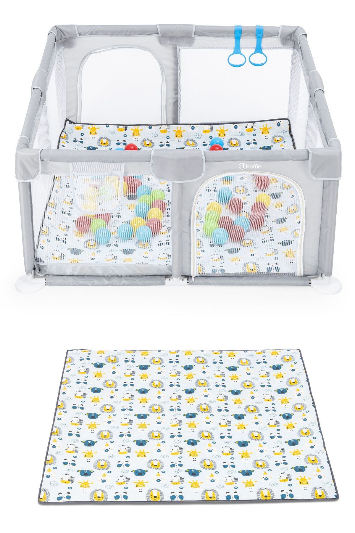 Original Playard Plus Güvenli Bebek Ve Çocuk Oyun Alanı Oyun Parkı 120x120 Oyun Matı Ve Topları