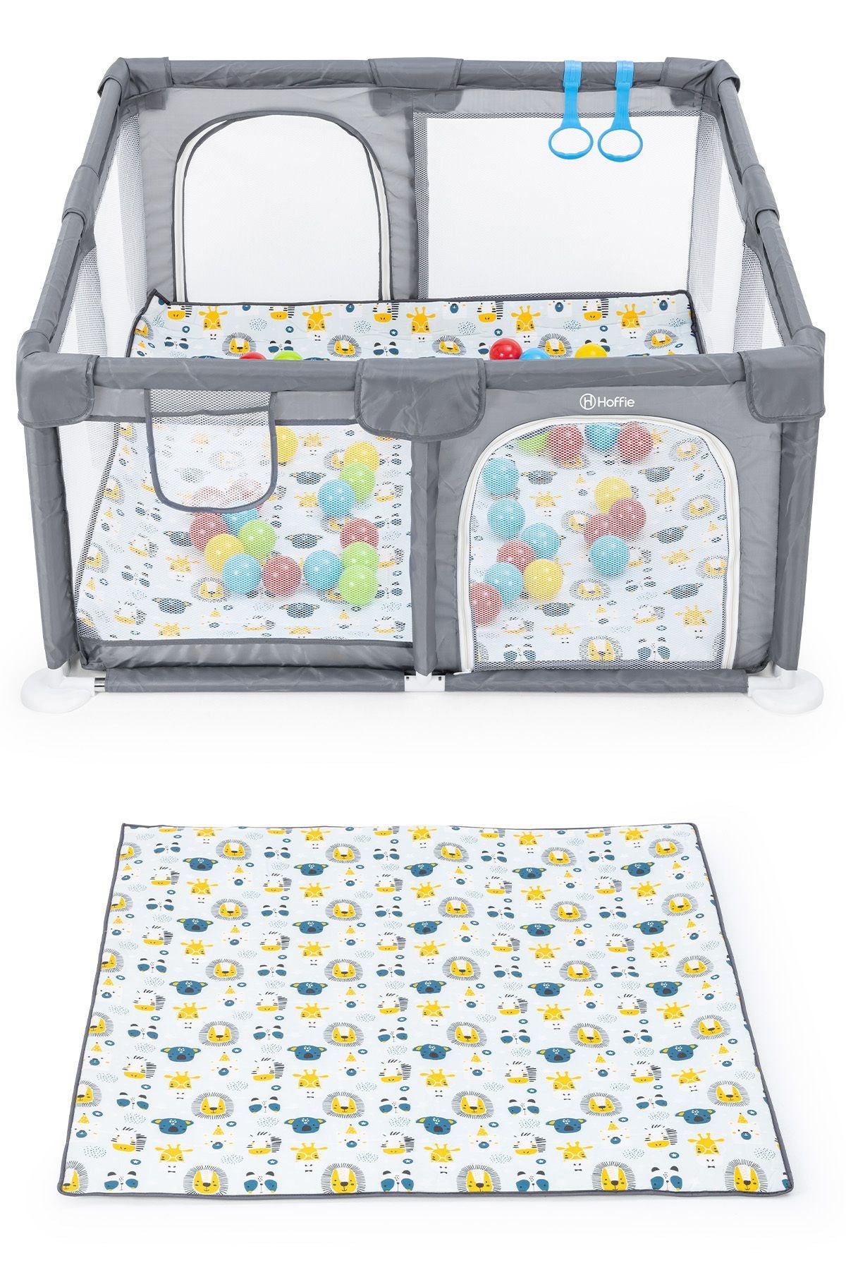 Original Playard Plus Güvenli Bebek Ve Çocuk Oyun Alanı Oyun Parkı 120x120 Oyun Matı Ve Topları