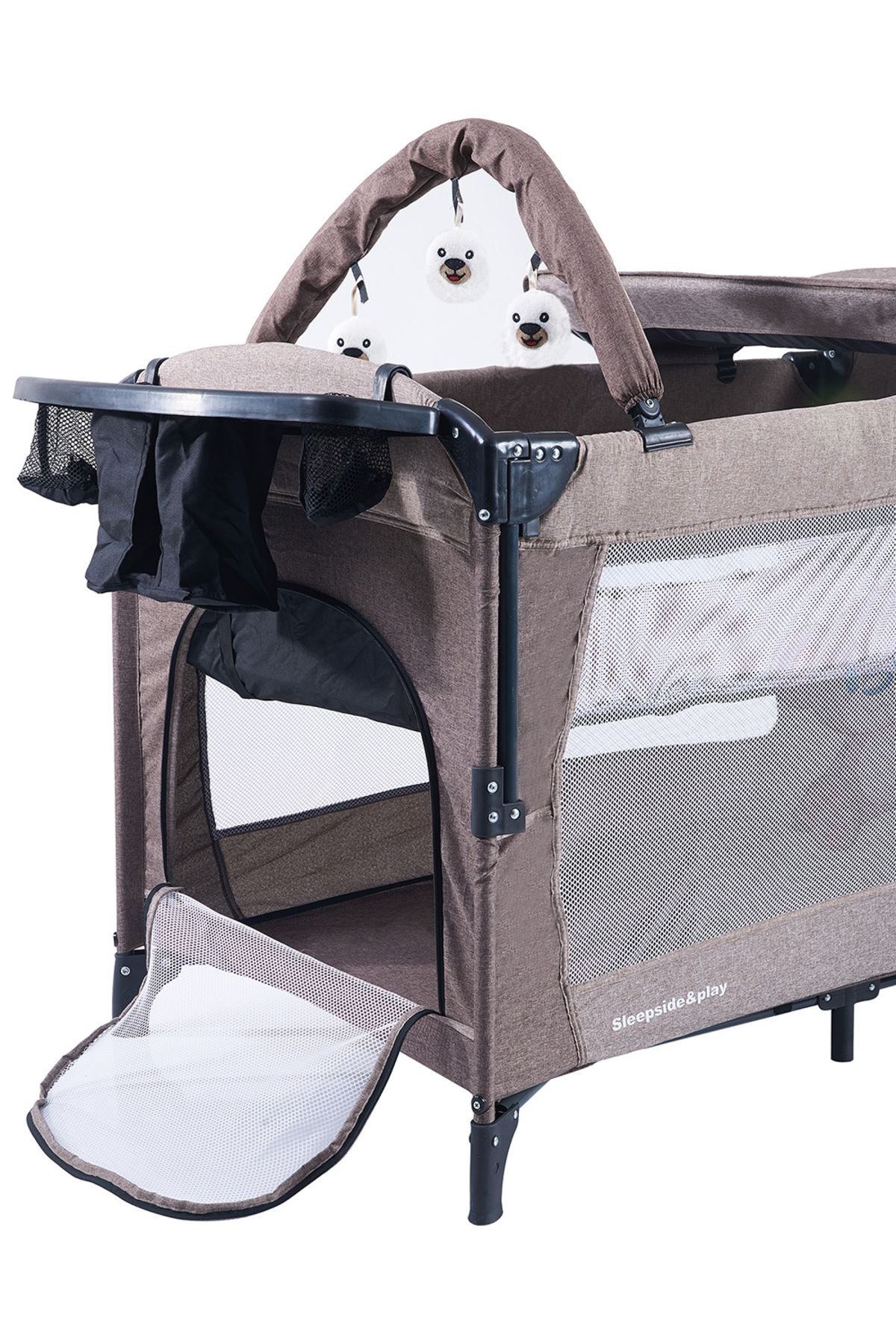 Sleep Side Play Anne Yanı Park Yatak Sallanır Cibinlikli Oyun Parkı Bebek Beşik 70x110 Cm Yataksız